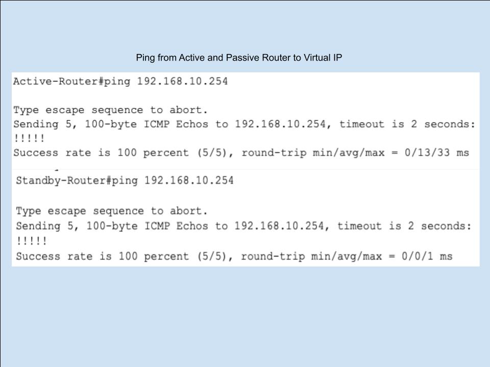 Ping to Virtual IP
